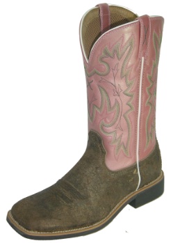 Twisted X WTH0003 for $149.99 Ladies Top Hand Western Boot with Coffee Distressed Leather Foot and a New Wide Toe